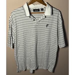 VTG Ashworth Striped Men’s Golf Polo Short Sleeve Large Made In USA